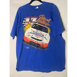 Darrell Waltrip Monte Carlo Blue Graphic Racing T-shirt Men's Size 2XL